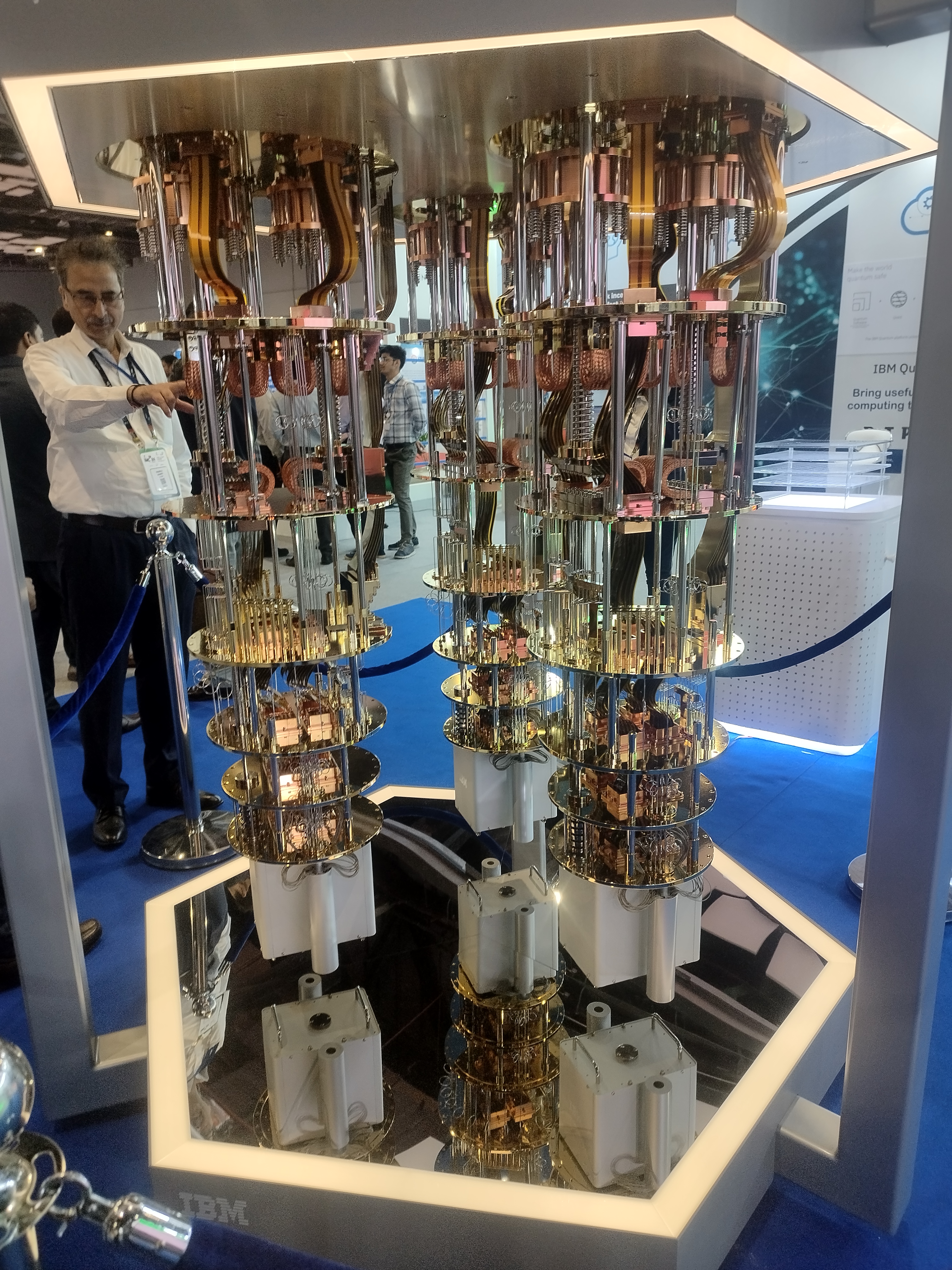 An IBM quantum computer on demonstration in Delhi