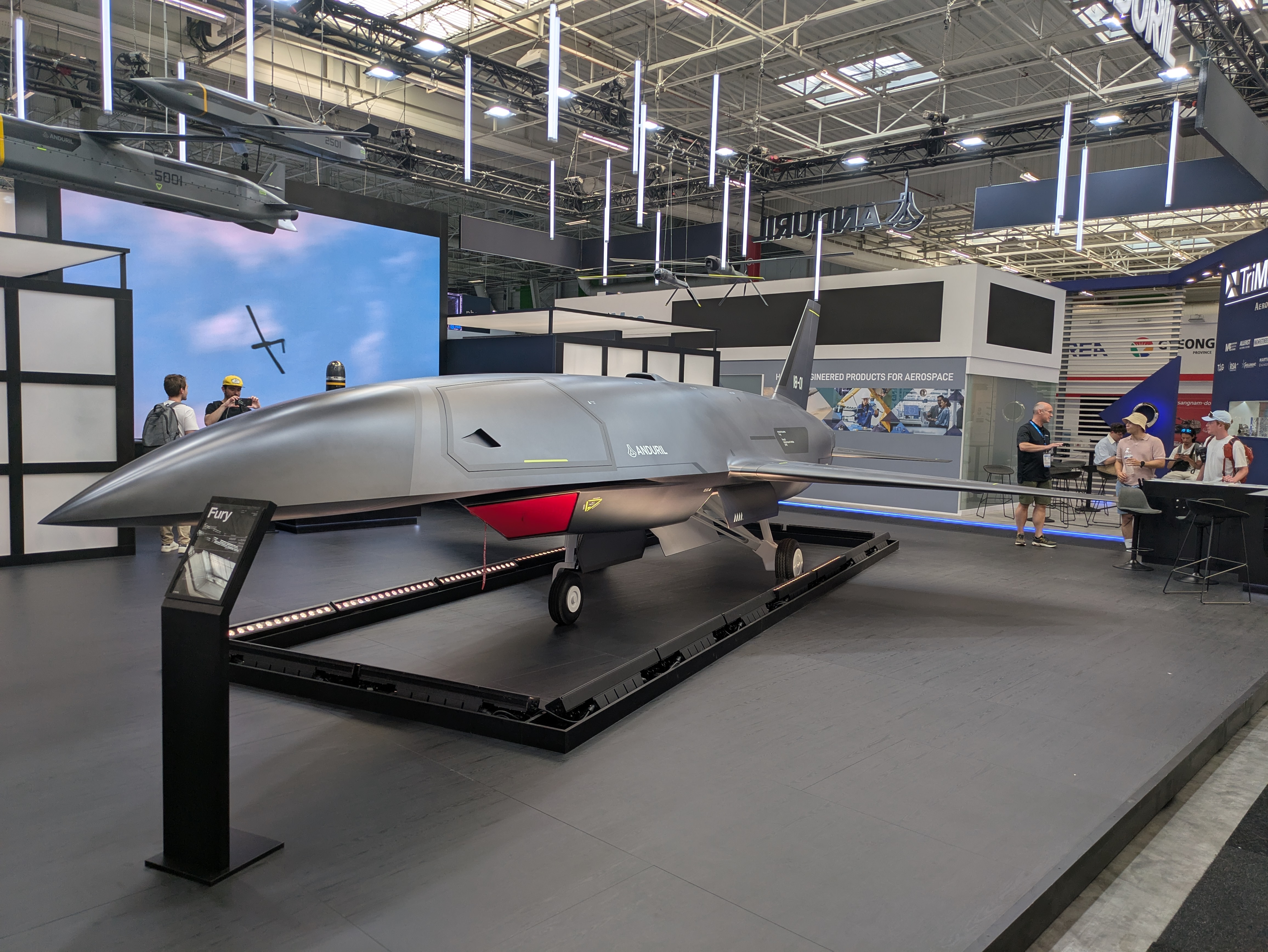 The Anduril YFQ-44 Fury on display at the Paris Air Show 2025