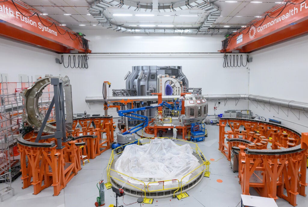 Inside the SPARC tokamak hall in Devens, Massachusetts