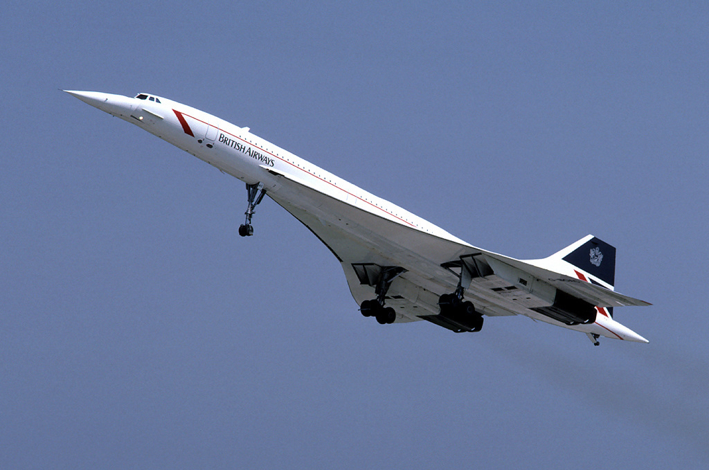 British Airways Concorde G-BOAC in service, 1986