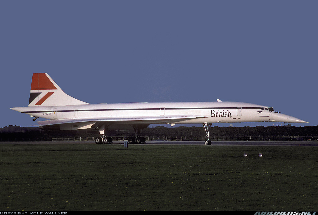 British Airways Concorde G-BOAF at London Heathrow, 1981