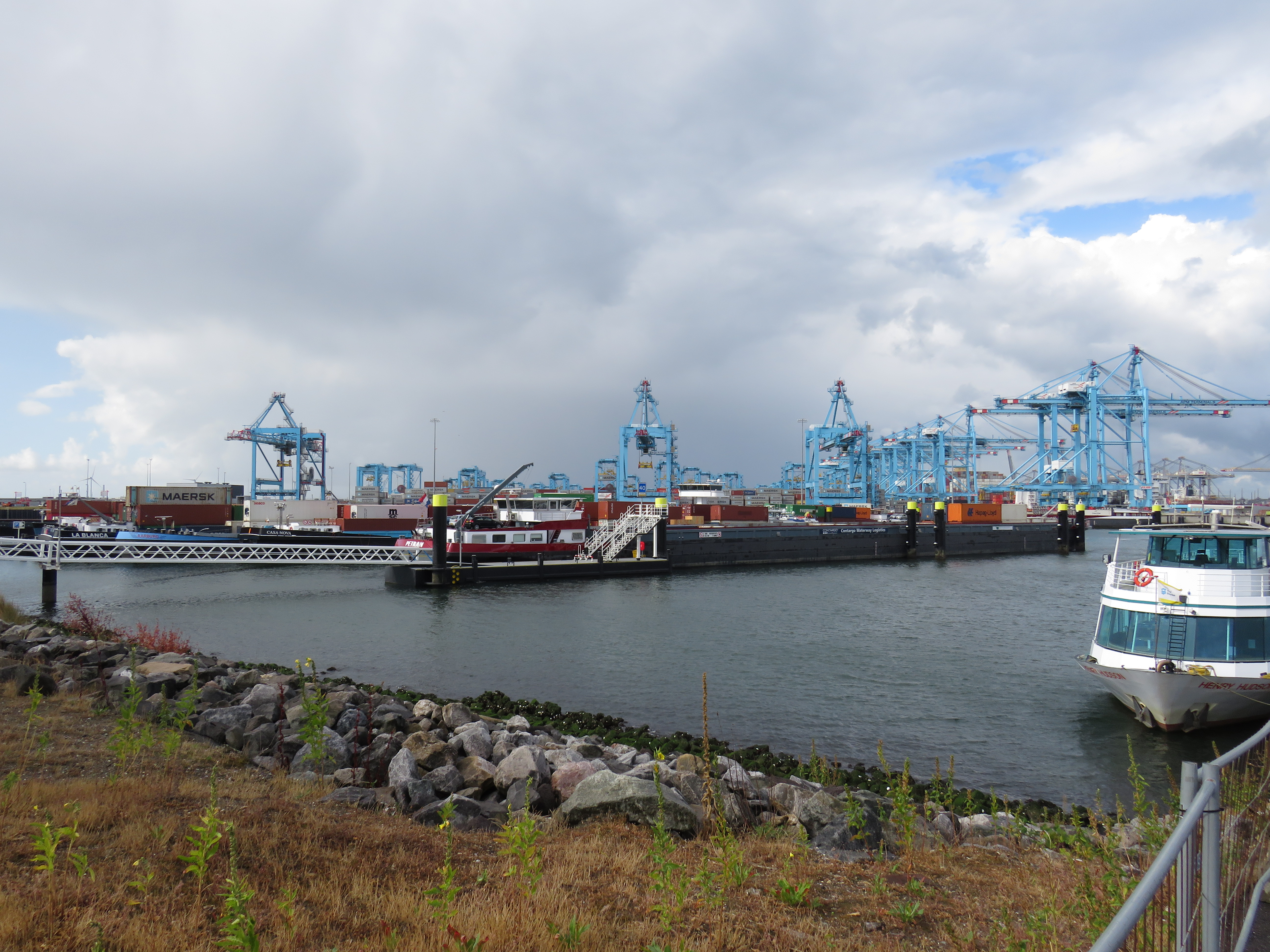 The APM Terminals container terminal on the Maasvlakte, Rotterdam
