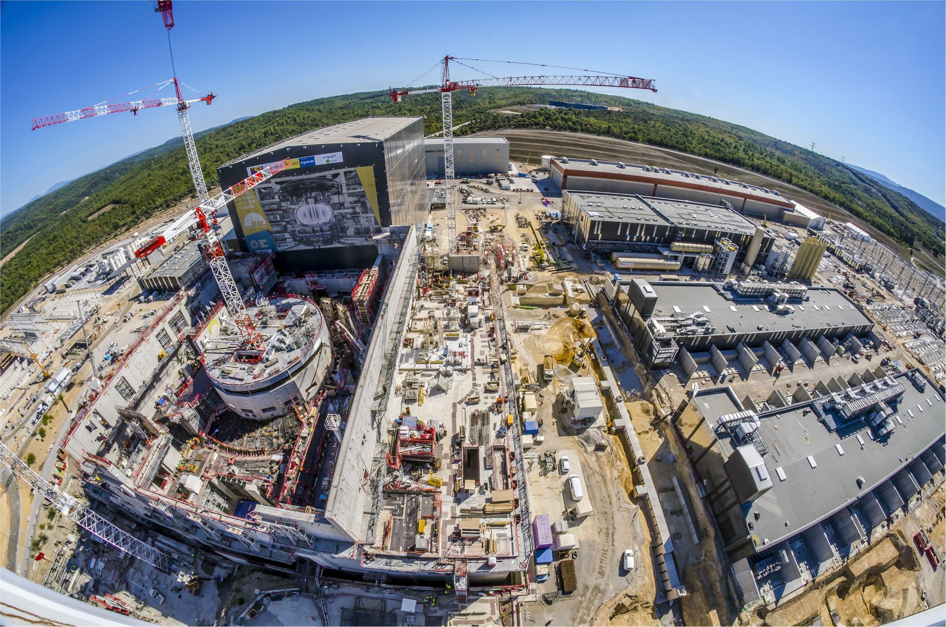 Aerial view of the ITER construction site at Cadarache, France