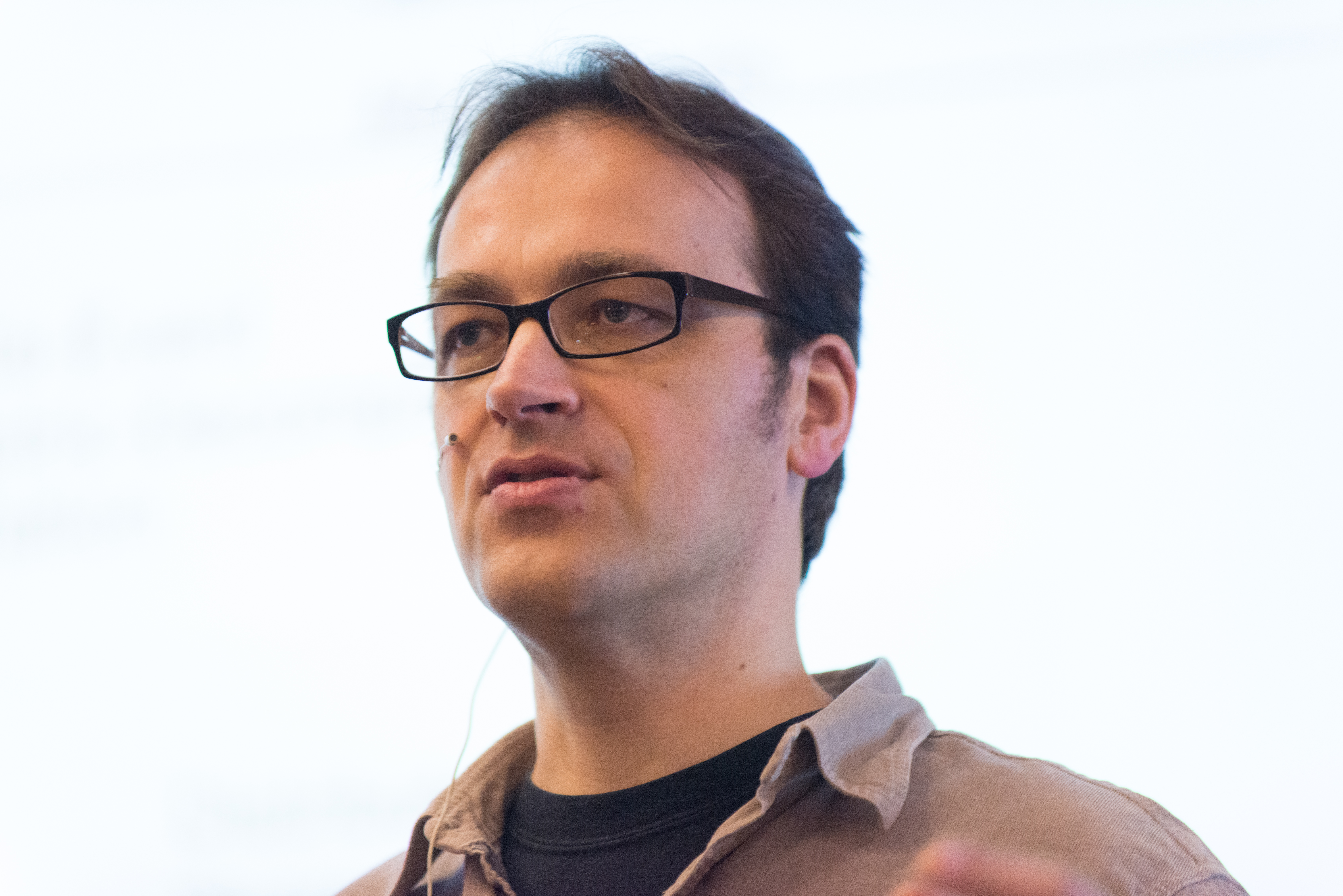 Krste Asanovic speaking at a presentation