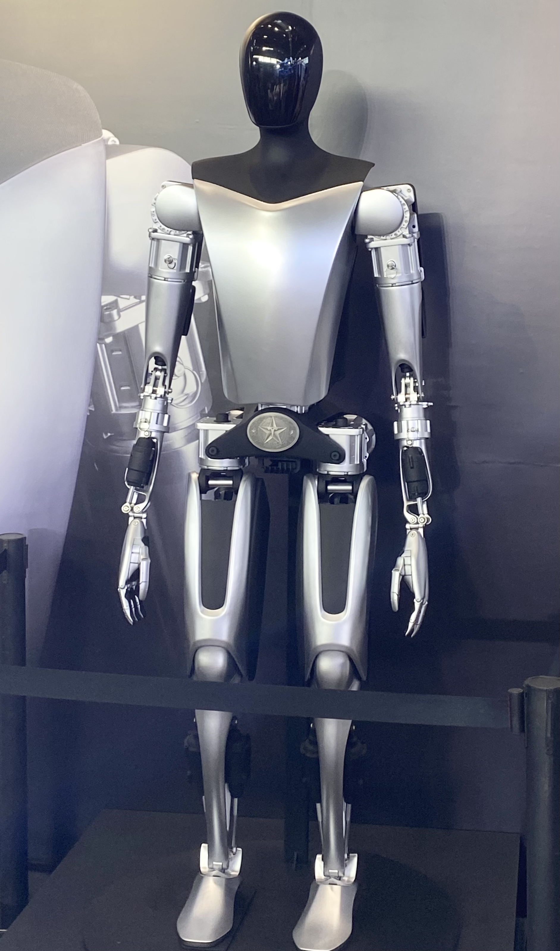 Tesla's Optimus humanoid robot on exhibition