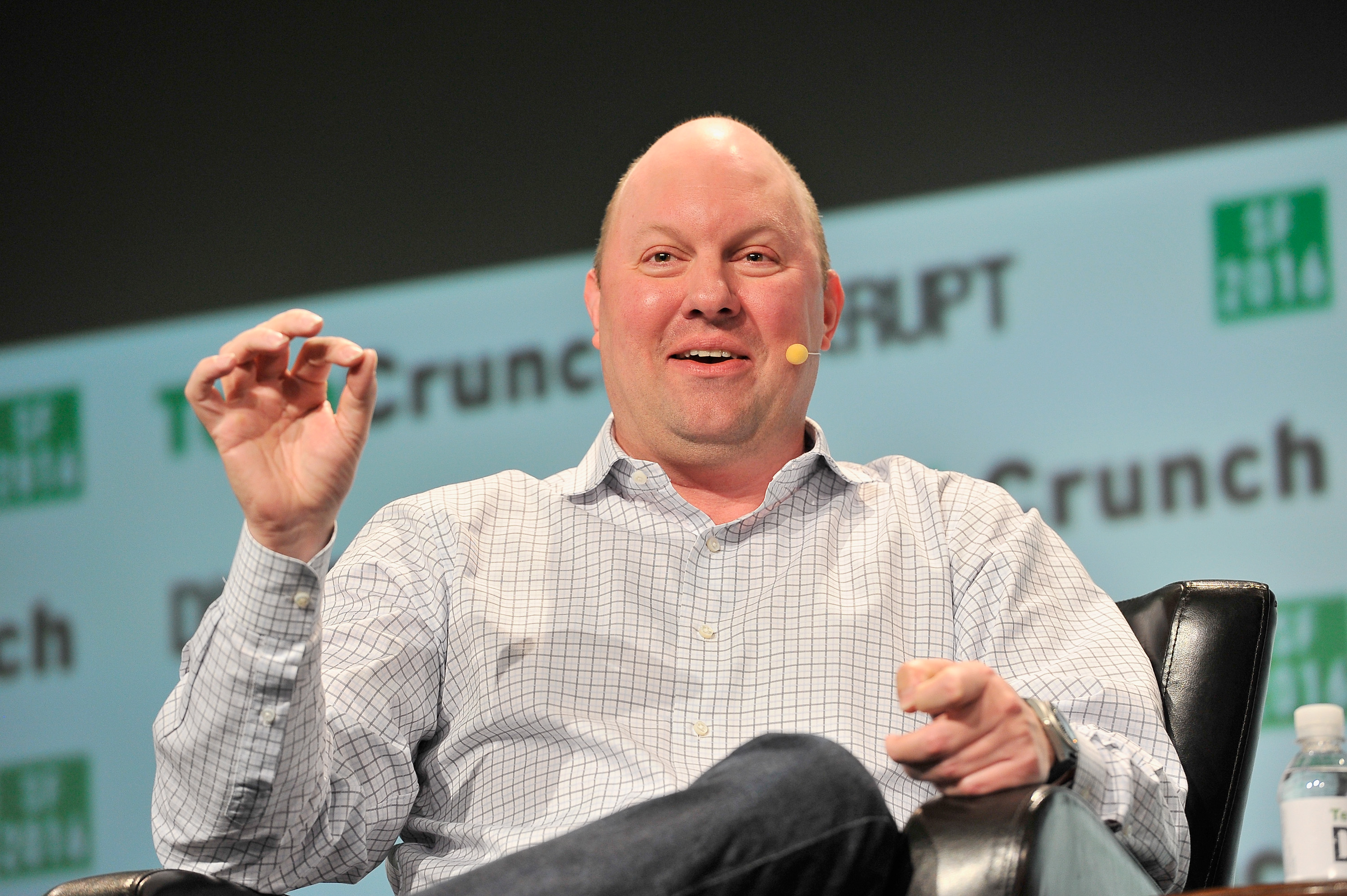 Marc Andreessen onstage at TechCrunch Disrupt SF 2016