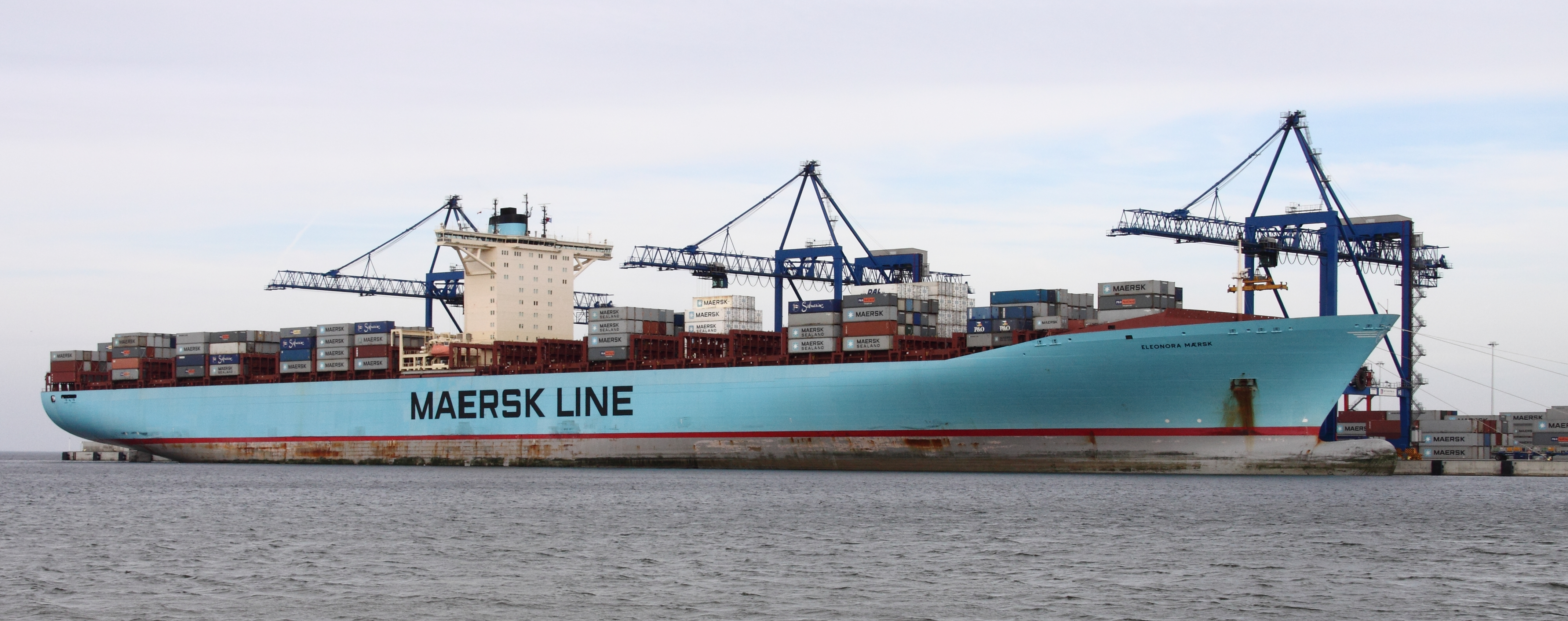 The Eleonora Maersk container ship at Gdansk