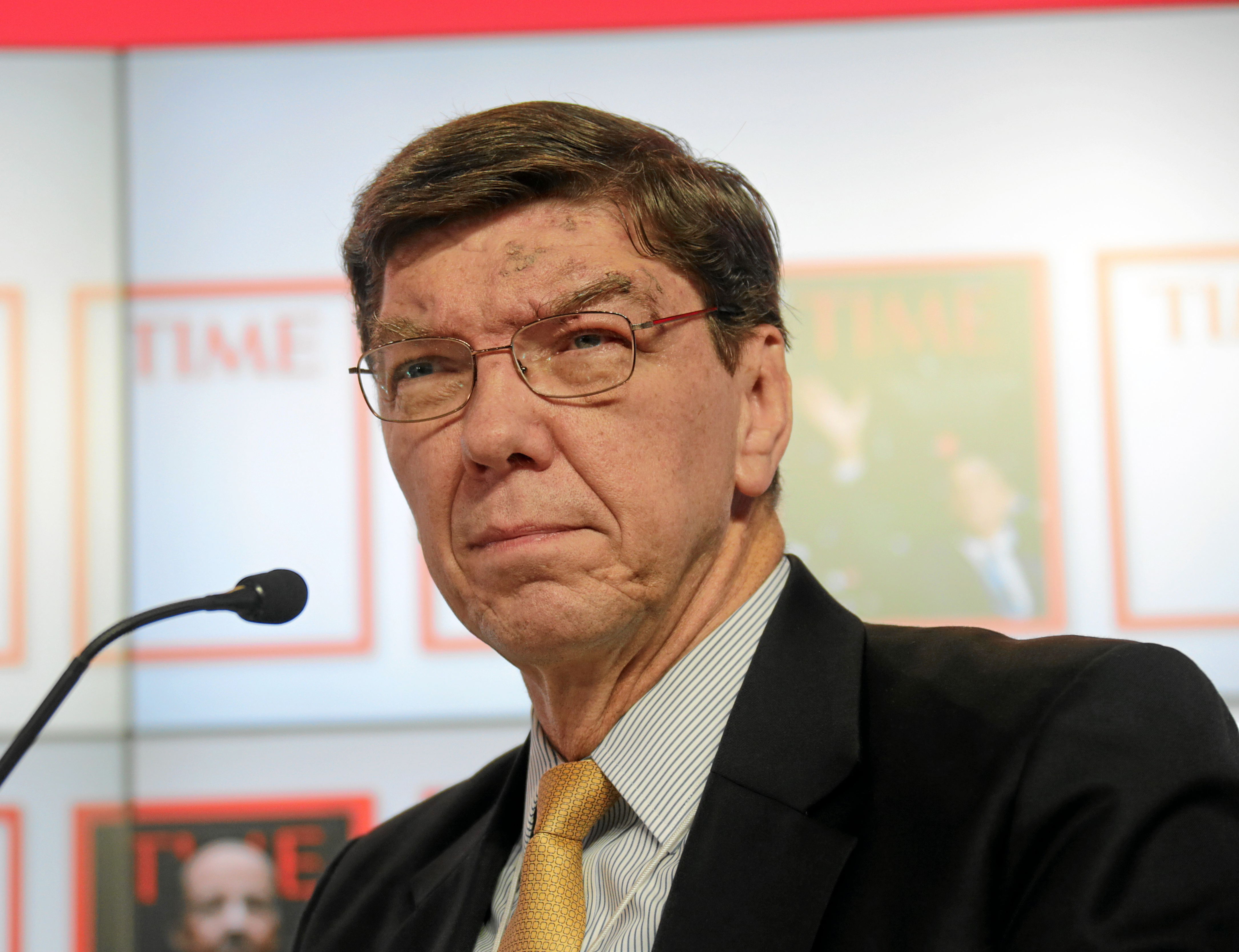Clayton Christensen at the World Economic Forum annual meeting in Davos, 2013
